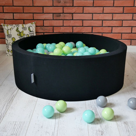 KiddyMoon Plastikowe piłeczki 7cm Zabawka zestaw kulek, jasny zielony
