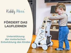KiddyMoon Chodzik WK-001 Zabawka edukacyjna, czarno-biały