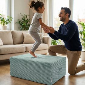KiddyMoon Pufa/Trampolina KTR-700 Меблі пінопластовий, зелений
