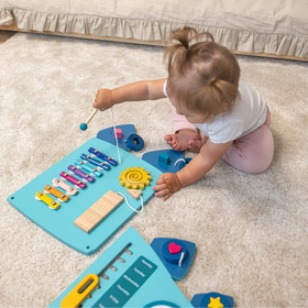 KiddyMoon Tablica manipulacyjna AB-001 Іграшка розвивальна, синій