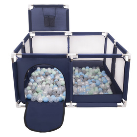 Boisko KK-100X z piłeczkami 6cm Іграшка манеж, синій: перлинно-сірий-прозорий-блакитний-м’ята