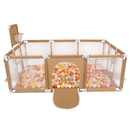 Boisko BO-100X z piłeczkami 6cm Іграшка манеж, бежевий