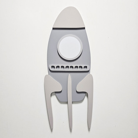 KiddyMoon Relief 3D BR-007 Rocket Аксесуари прикраси, ракета: сірий