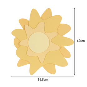 KiddyMoon Relief 3D BR-001 Sun Аксесуари прикраси, сонце: жовтий