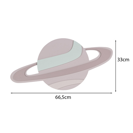 KiddyMoon Relief 3D BR-006 Saturn Аксесуари прикраси, сатурн: бежевий/сірий
