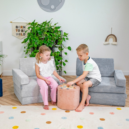 KiddyMoon Fotel KFM-700 Меблі пінопластовий, темно-сірий