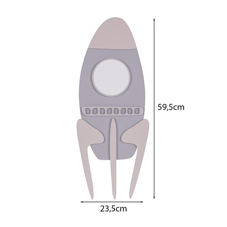 KiddyMoon Relief 3D BR-007 Rocket Аксесуари прикраси, ракета: сірий