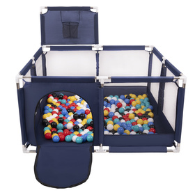 Boisko KK-100X z piłeczkami 6cm Іграшка манеж, синій: чорний-білий-синій-червоний-жовтий-бірюзовий