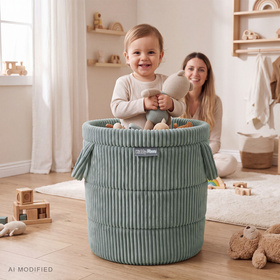 KiddyMoon KM-BIN Іграшка кошик, зелений