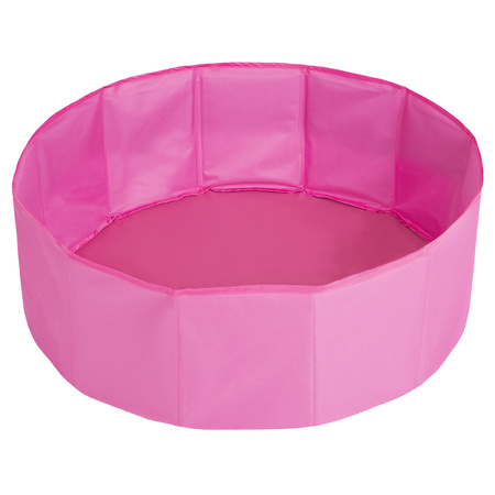  Suchy basen składany BS-100X z piłeczkami 6cm Zabawka basen tekstylny, różowy: babyblue-pudrowy róż-perła