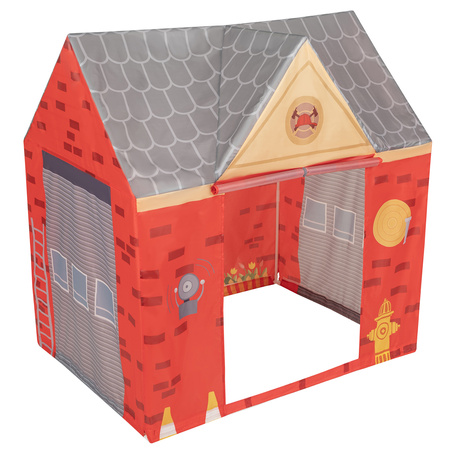  Domek do zabawy PH-400X z piłeczkami 6cm Zabawka namiot dla dzieci, czerwono-szary: czarny-żółty-niebieski-czerwony-zielony