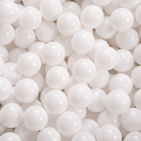 KiddyMoon Plastikowe piłeczki 7cm Zabawka zestaw kulek, biały