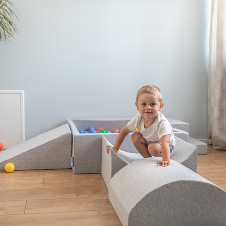 KiddyMoon Piankowy plac zabaw PPZ-214 Іграшка ігровий майданчик, світло-сірий