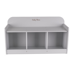KiddyMoon Ławka z półkami BN-001 Mebel z półkami, szary