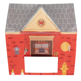  Domek do zabawy PH-400X z piłeczkami 6cm Zabawka namiot dla dzieci, czerwono-szary: żółty-zielony-niebieski-czerwony-pomarańcz