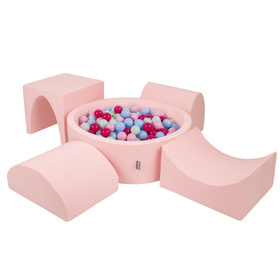 KiddyMoon Piankowy plac zabaw PPZP-OK30D-135 z piłeczkami Іграшка ігровий майданчик, рожевий