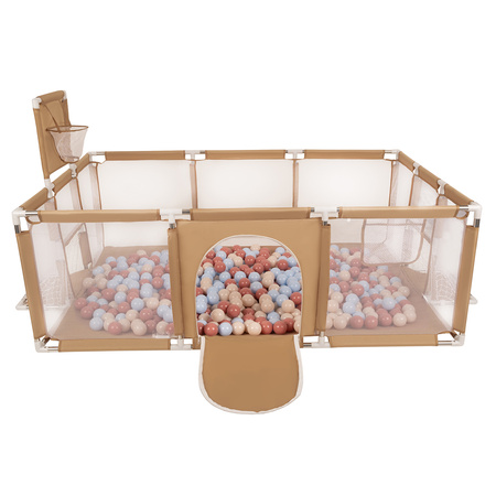 Boisko BO-100X z piłeczkami 6cm Іграшка манеж, бежевий