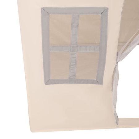 KiddyMoon Domek dla dzieci PH-002 z piłeczkami 7cm Zabawka namiot dla dzieci, white-grey: pastelowy beż-szary-biały-czarny