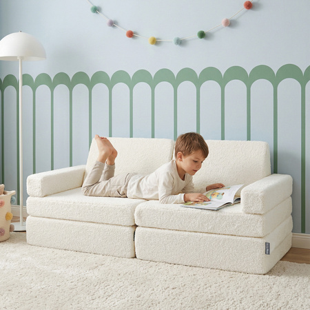 KiddyMoon Kanapa TEDDY KKM-1400 Меблі пінопластовий, кремовий