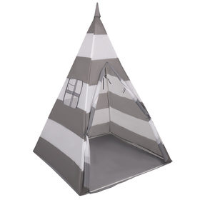  Tipi NT-200X Zabawka namiot dla dzieci, szaro-białe pasy