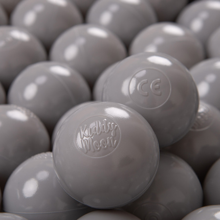 KiddyMoon Plastikowe piłeczki 6cm Іграшка набір кульок, сірий