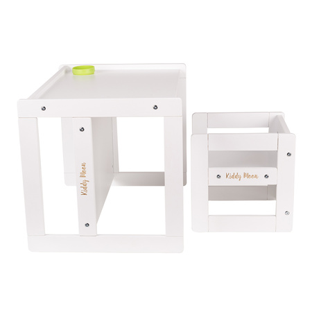 KiddyMoon Stolik + krzesło TC-002 Меблі комплект меблів, білий