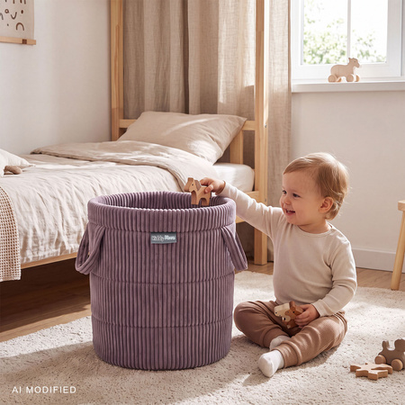 KiddyMoon KM-BIN Іграшка кошик, фіолетовий