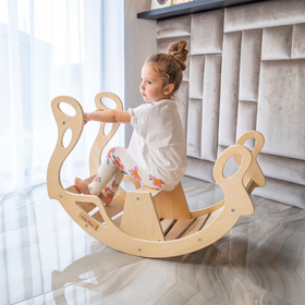 KiddyMoon Bujak dla dzieci WR-001 Іграшка на гойдалках, білий