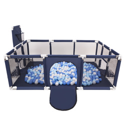 Boisko BO-100X z piłeczkami 6cm Zabawka kojec, granatowy: babyblue-niebieski-perła