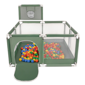 Boisko KK-100X z piłeczkami 6cm Іграшка манеж, зелений: жовто-зелений-синій-червоний-помаранчевий