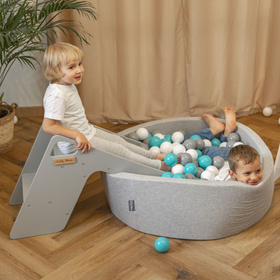 KiddyMoon Krzesełko ślizgawka 2w1 SC-002 Іграшка гірка, сірий
