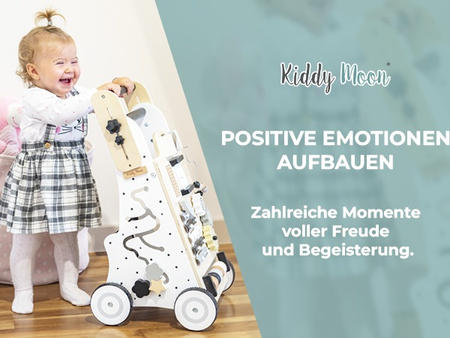 KiddyMoon Chodzik WK-001 Zabawka edukacyjna, czarno-biały