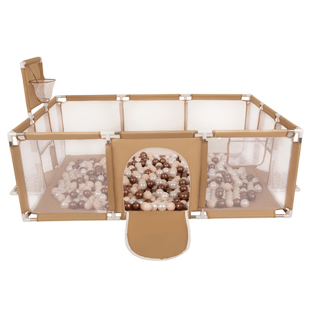 Boisko BO-100X z piłeczkami 6cm Іграшка манеж, бежевий