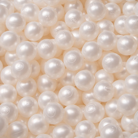 KiddyMoon Plastikowe piłeczki 6cm Zabawka zestaw kulek, perła