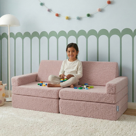 KiddyMoon Kanapa TEDDY KKM-1400 Меблі пінопластовий, рожевий
