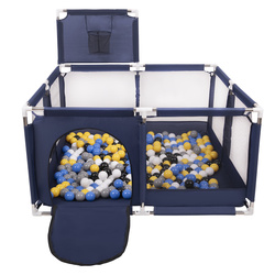 Boisko KK-100X z piłeczkami 6cm Іграшка манеж, синій: чорний-білий-сірий-синій-жовтий