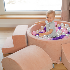 KiddyMoon Piankowy plac zabaw PPZ-241 Іграшка ігровий майданчик, світло-сірий
