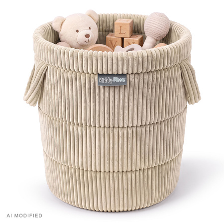 KiddyMoon KM-BIN Іграшка кошик, бежевий