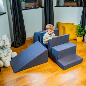 KiddyMoon Piankowy plac zabaw PPZ-244 Іграшка ігровий майданчик, темно-синій