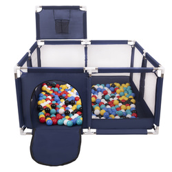 Boisko KK-100X z piłeczkami 6cm Іграшка манеж, синій: чорний-білий-синій-червоний-жовтий-бірюзовий