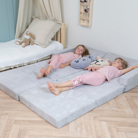 KiddyMoon Materac KMM-1650 Меблі пінопластовий, світло-сірий