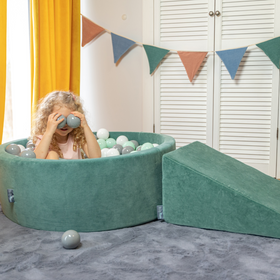 KiddyMoon Piankowy plac zabaw VELVET PPZV-221 Zabawka plac zabaw, zieleń lasu