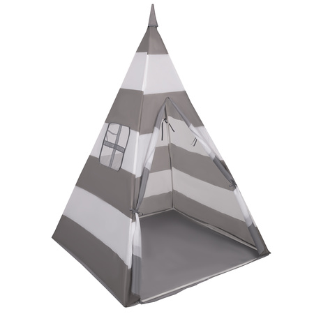  Tipi NT-200X Zabawka namiot dla dzieci, szaro-białe pasy