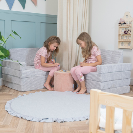 KiddyMoon Fotel KFM-700 Меблі пінопластовий, світло-сірий