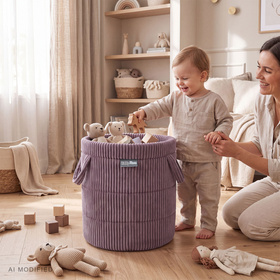 KiddyMoon KM-BIN Іграшка кошик, фіолетовий