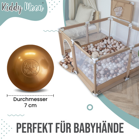 KiddyMoon Plastikowe piłeczki 7cm Zabawka zestaw kulek, biały-czarny-szary