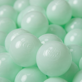 KiddyMoon Plastikowe piłeczki 6cm Іграшка набір кульок, м’ята