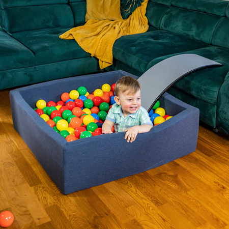 KiddyMoon Plastikowe piłeczki 7cm Zabawka zestaw kulek, żółty-zielony-niebieski-czerwony-pomarańcz