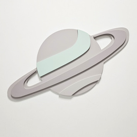 KiddyMoon Relief 3D BR-006 Saturn Аксесуари прикраси, сатурн: бежевий/сірий