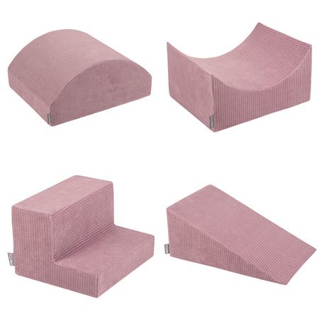 KiddyMoon Piankowy plac zabaw STRIPES PPZP-OK30VS-115 z piłeczkami Zabawka plac zabaw, fioletowy: pastelowy niebieski-pastelowy żółty-biały-mięta-pudrowy róż